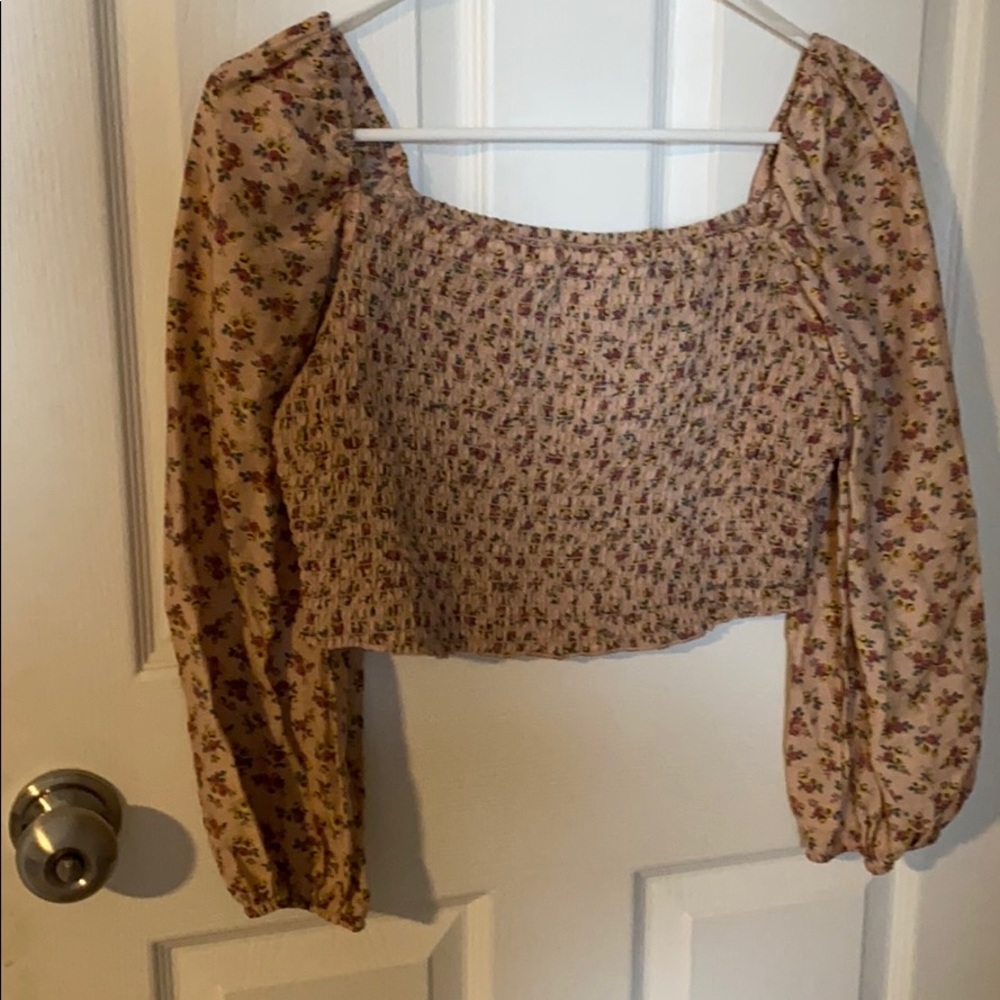 Floral Off The Shoulder Crop Top